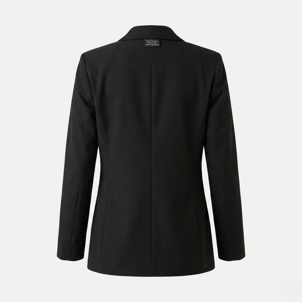 Schwarzer Polyester-Blazer