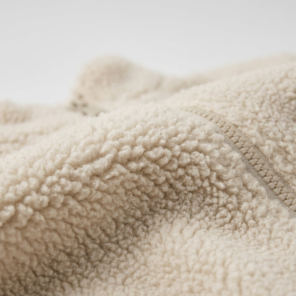 Beige Fleecejacke