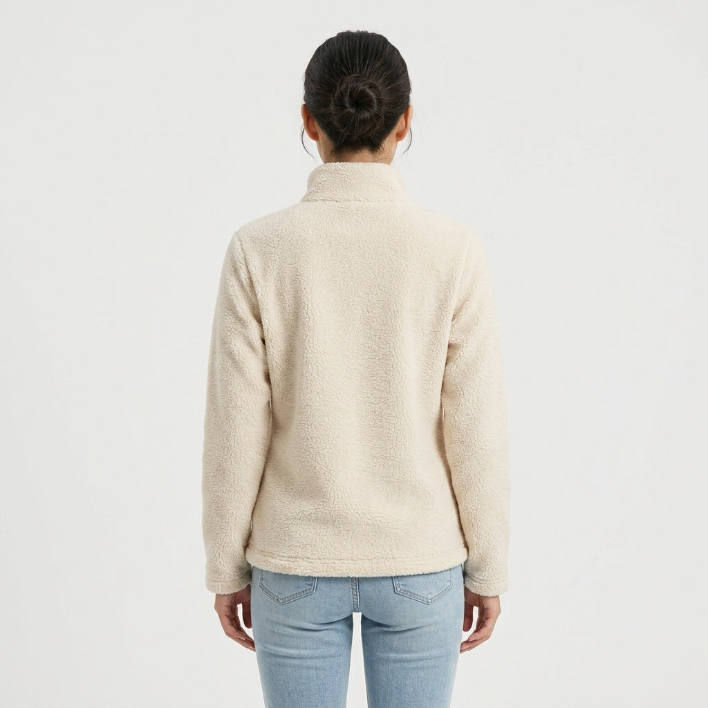 Beige Fleecejacke