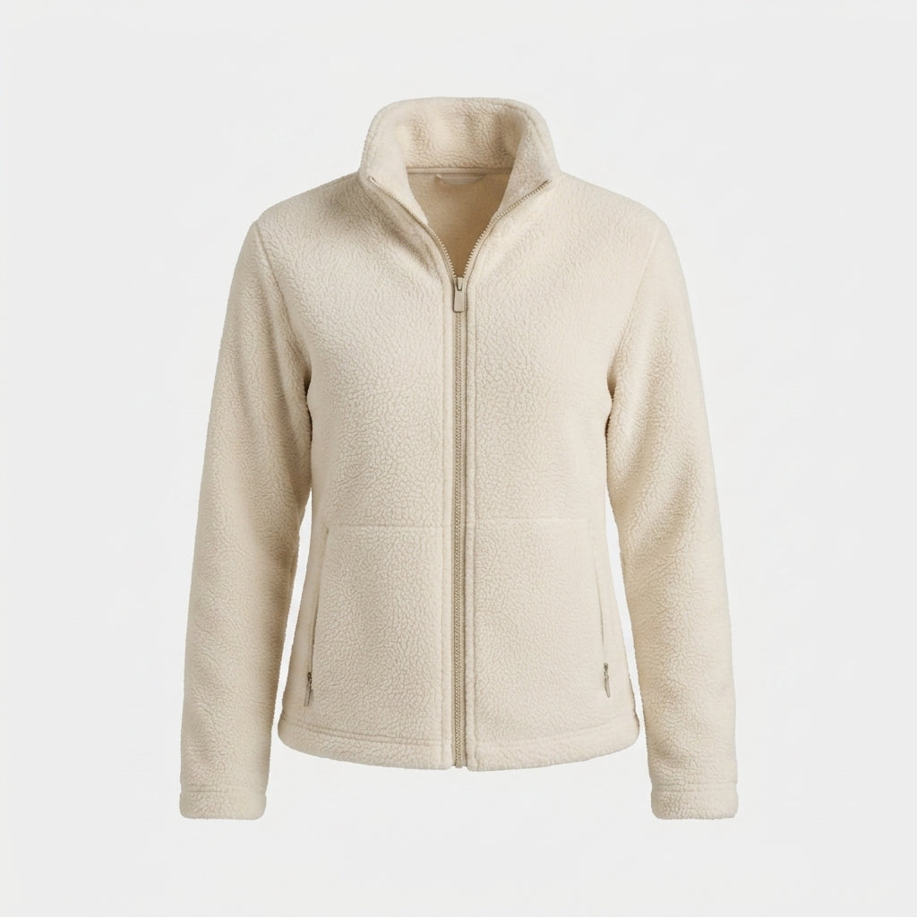 Beige Fleecejacke