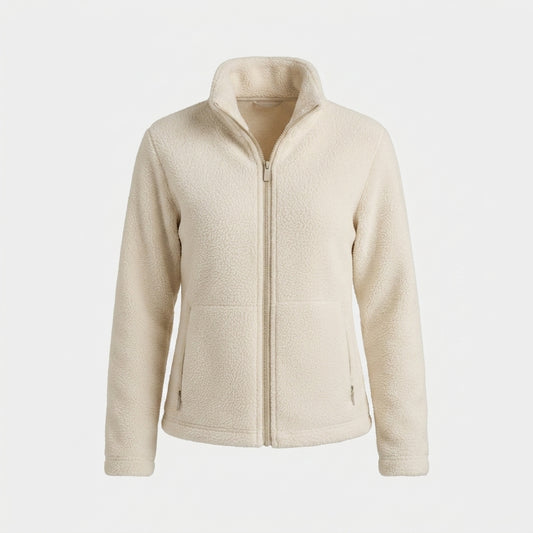 Beige Fleecejacke
