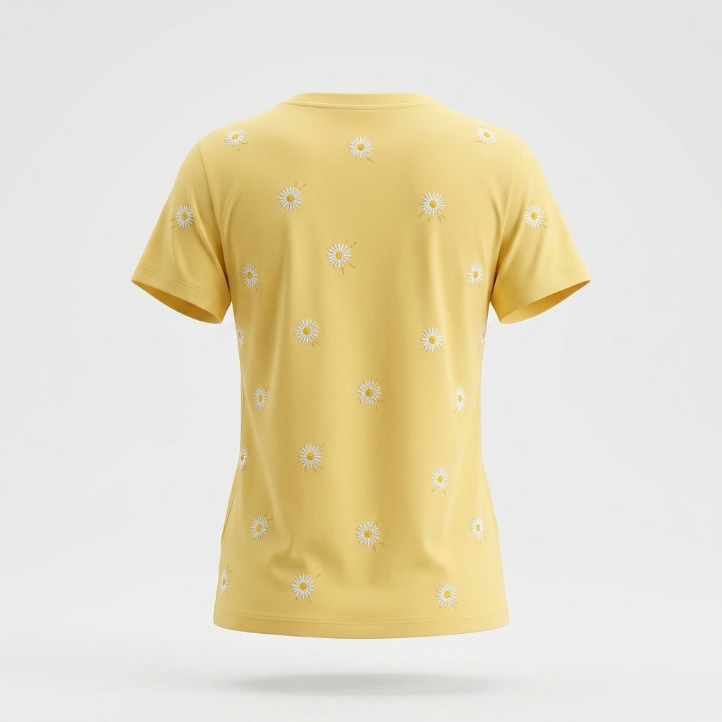 Gelbes Baumwoll-T-Shirt
