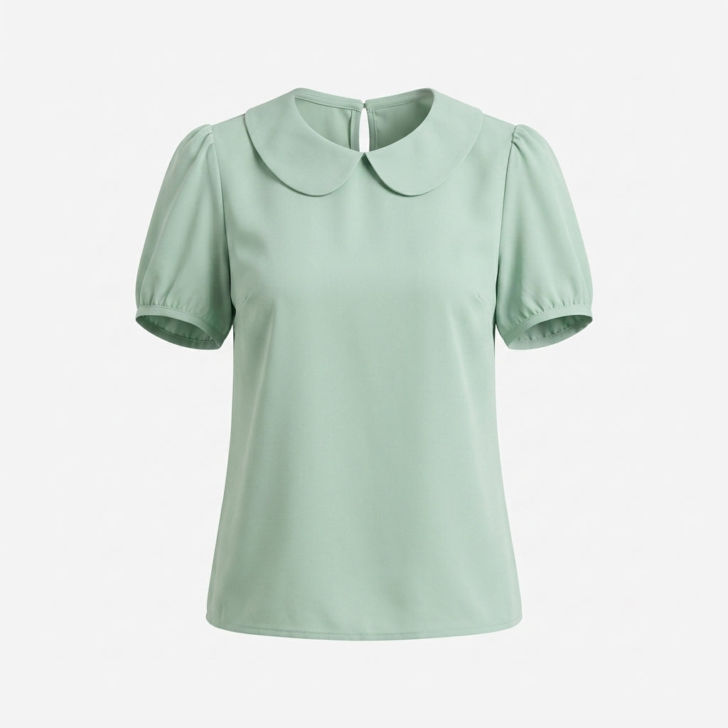 Grüne Polyesterbluse