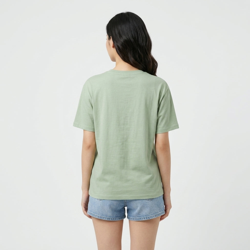 Grünes Baumwoll-T-Shirt