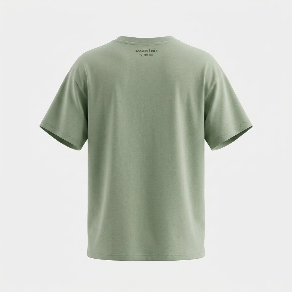 Grünes Baumwoll-T-Shirt